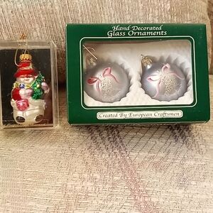 Vintage glass ornaments